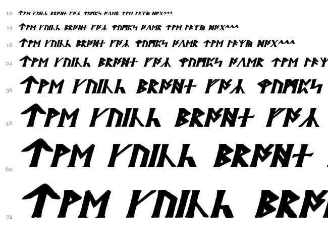 Britannian font waterfall